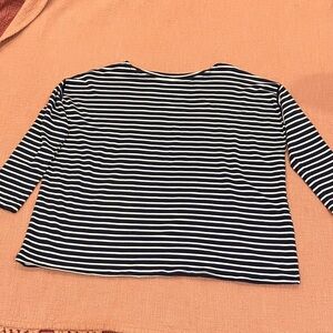 Classic wm’s blue and White Striped crew neck Sweater